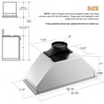 thumbnail image 5 of BRANO 30 Inch Range Hood Insert,900 CFM Smart Voice/Gesture/Touch Control,with 4 Speed Exhaust Fan, 5 of 8