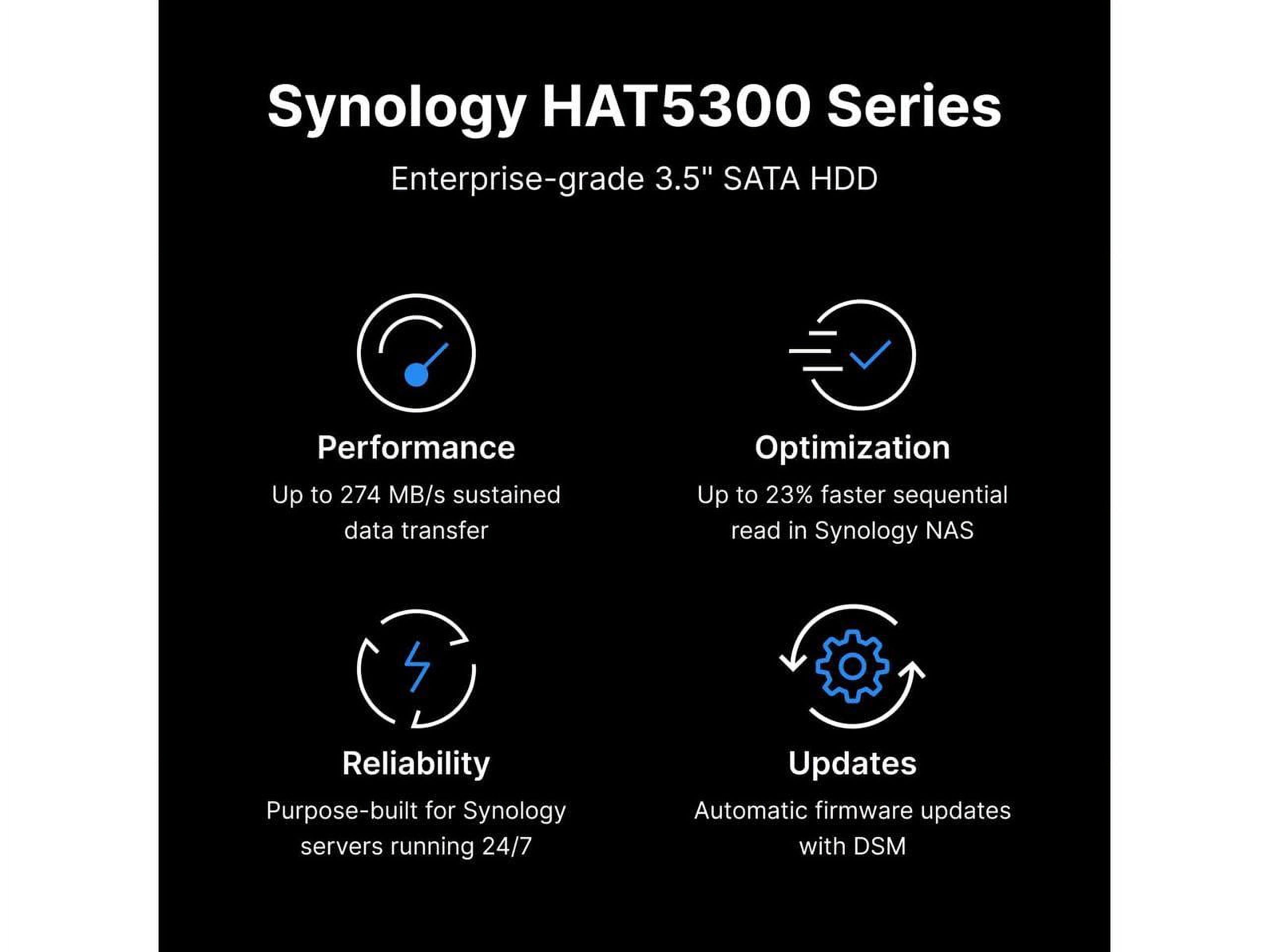 Synology HAT5300-4T 4TB 7200 RPM 256MB Cache SATA 6.0Gb/s 3.5" Enterprise 3.5" SATA HDD Retail - image 3 of 4