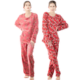 thumbnail image 1 of Set De 2 Pijamas Afelpadas Mujer Polar Pantalón Sudadera Ropa Invierno UNITALLA, 1 of 5