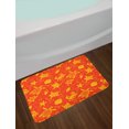 thumbnail image 2 of Orange Bath Mat, Swimming Turtles and Crabs with Seashells Bubbles and Starfish Tropical, Non-Slip Plush Mat Bathroom Kitchen Laundry Room Decor, 29.5 X 17.5 Inches, Burnt Orange Yellow, Ambesonne, 2 of 2