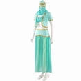 thumbnail image 2 of Women's Jeannie Sister Outfit Jeannie II Green Dress Retro Vintage Inspired Attire, 2 of 5