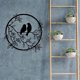 thumbnail image 4 of Metal Wall Art Bird on Tree Branch Metal Bird Wall Silhouette Bird Wall Art Decor for Living Room Ga, 4 of 5