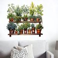 thumbnail image 1 of Adhesivos de pared de PVC con forma de planta verde, 30 x 60 cm, 2 hojas, 1 of 4