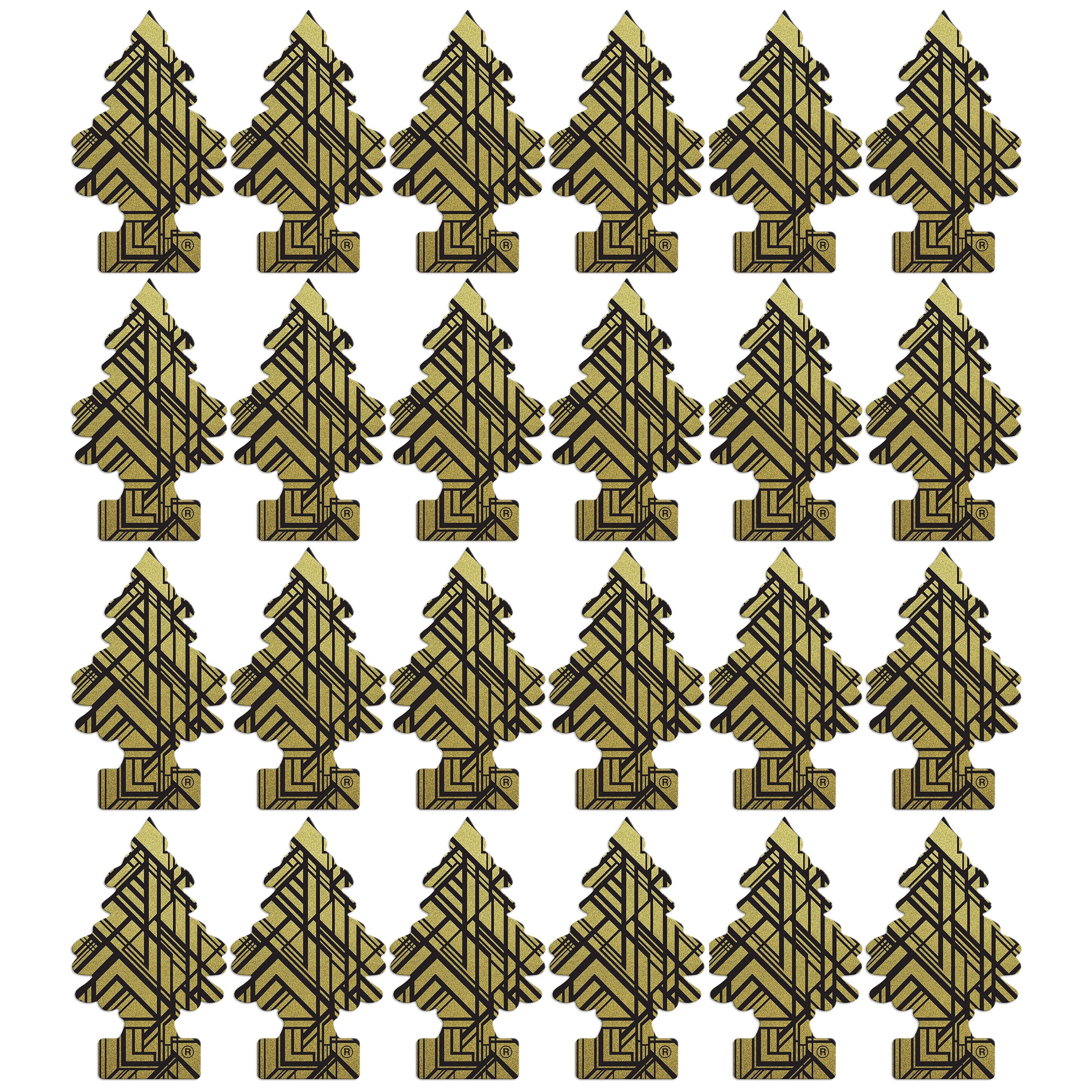 24 Pc Bulk Little Trees Gold Scent Air Freshener Hanging Car Fragrance Auto Home