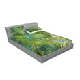thumbnail image 2 of Ambesonne Scenery Fitted Sheet & Pillow Sham Set, Willow Flora in Nature, Queen, Green, 2 of 2