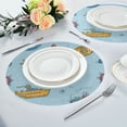 thumbnail image 6 of Round Placemats Set of 1 Heat Resistant Washable Kitchen Table Decorations 15.4in Submarines, 6 of 7