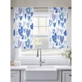 thumbnail image 5 of Valentine's Day Sheer Curtains 54 Inch Length 2 Panels Set Window Treatments, Blue Love Heart Romantic Me You Rod Pocket Semi Curtains for Living Room/Bedroom/Kitchen Décor, 104"W x 54"L, 5 of 7