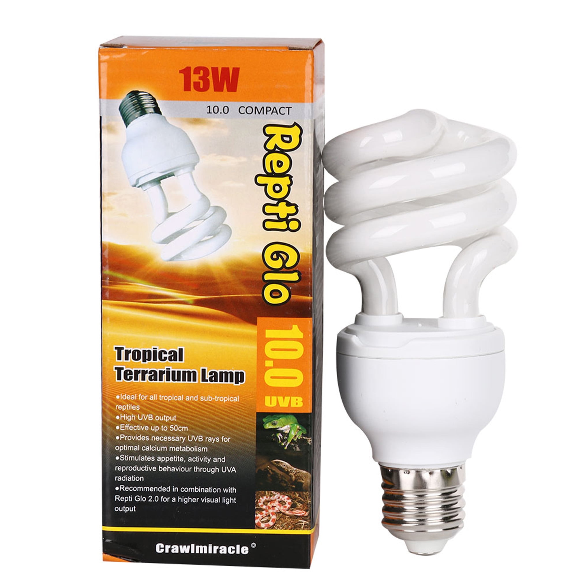 UVB 13W Light Bulb UV Glow Lamp for Vivarium Terrarium Tortoise ES-E27 Saving Lamps - Walmart.com