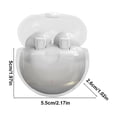 thumbnail image 3 of Hwkond Wireless Earbuds Manual Controlled Transparent Compartment Wireless Stereo Low Latency Noise Reduction Bluetooth Earphones on Clearance, 3 of 8