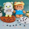 thumbnail image 4 of 54 juegos de ojos de copo de nieve con arandelas para amigurumi, 9 colores, redondos, para manualidades, de ganchillo, de resina, cabujones, 4 of 6