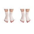 thumbnail image 2 of Greeniant 1 Pair 5 Toe Socks Overlapping Color Comfortable Breathable Dressing Solid Separation Relaxing Hosiery blanco 2piezas Greeniant CBP096066, 2 of 5