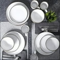 thumbnail image 6 of Gibson Home Rockaway Round Stoneware Dinnerware Set, Service for 4, White, 6 of 7