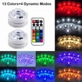 thumbnail image 2 of Mini Submersible LED Lights, Submersible LED Light, LED Underwater Lights with Remote Control, RGB Multicolor Submersible Lights for Swimming Pool, Vase, Spa, Aquarium, Pond, 2 Pieces, 2 of 5