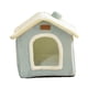 thumbnail image 2 of Cama interior semicerrada para gatos, nido para perros y gatos, caseta relajante, casa lavable para gatos, tienda de campaña, cueva para perros pequeñ Verde claro, 2 of 9