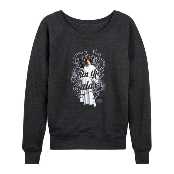 Star Wars - Girls Run The Galaxy - Women's French Terry Pullover Long Sleeve Shirt