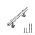 thumbnail image 2 of Modket M1611 Modern Euro Bar Cabinet Handle 304 Stainless Steel — 5" Overall Length, 3" (76mm) Hole Centers, Brushed Nickel— 25-Packs, 2 of 6