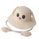 thumbnail image 1 of Sombrero de paja con orejas de conejo Sunnimix para niños ala Ancha Color beige, 1 of 8