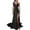 Black, variant on BLTIBY Women Sequin Evening Dress Hip Wrap V-Neck Ruched Waist Sleeveless Glitter Cocktail Party Slim Fit Formal Gowns with High Split Dark Blue 4XL