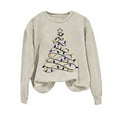 thumbnail image 3 of Craaazy Cozy Sweatshirt for Women Christmas Printed Long Sleeve Casual Tops Gifts, 3 of 4