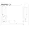 thumbnail image 2 of Kingston Brass GBL1224CSL8 24"x 24" L-Shaped Grab Bar - Left Hand, Brushed Nickel, 2 of 2