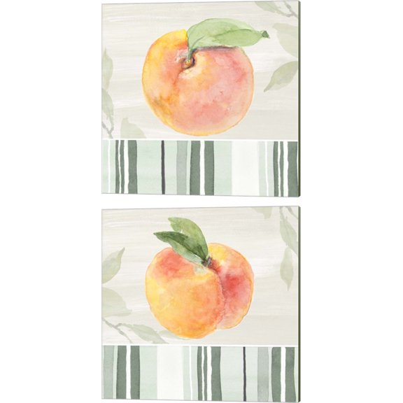 Great Art Now Une Peche by Lanie Loreth 2 Piece Canvas Art Set Each 14W x 14H