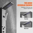thumbnail image 2 of Panel de ducha Tower System VEVOR 6 modos LED de acero inoxidable, 2 of 4