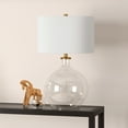 thumbnail image 2 of Evelyn&Zoe Modern Transitional Round Glass Table Lamp, 2 of 10