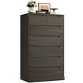 thumbnail image 6 of Homfa Vertical 7 Drawer Dresser, 51.3 in Tall Wood Storage Cabinet with Upgraded Stable Base for Bedroom Living Room, Dark Brown, 6 of 7
