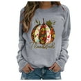 thumbnail image 2 of Dolkfu Women Thanksgiving Shirt Pullover Pumpkin Classic Goth Womens Tops Long Sleeve Tops Fall 2023, 2 of 4