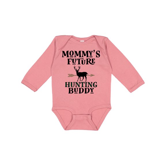 Inktastic Mommy Hunting Buddy Archery Boys or Girls Long Sleeve Baby Bodysuit