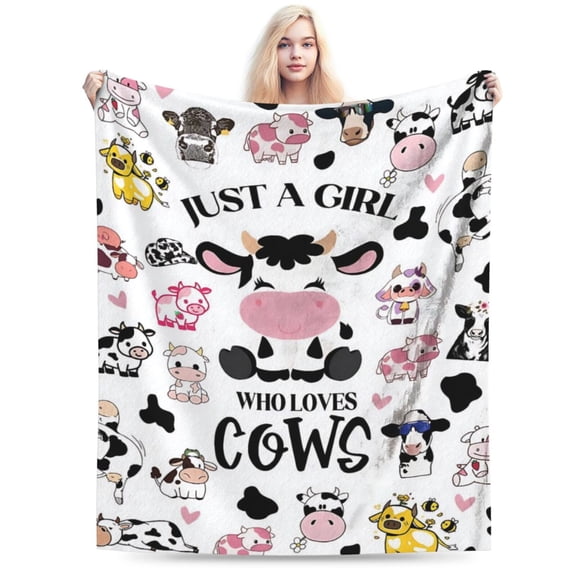 Cow Gifts Blanket Soft Flannel Cow Throw Blanket 50x40