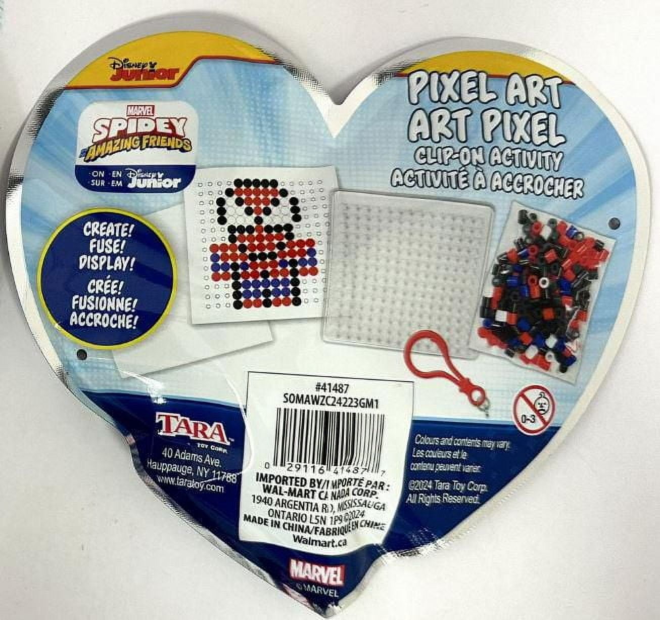 Marvel Spidey and His Amazing Friends Pixel Art Clip-Ons 2-Pack