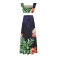 thumbnail image 5 of Conjunto de falda y top de manga corta informal con estampado floral de verano para mujer a la moda Wmkox8yi  bvn3336, 5 of 5