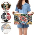 thumbnail image 5 of Yayeee Foldable Storage Basket for Shelves with Handles Set of 2 Waterproof Cloth Bins, Dark Floral, 5 of 7