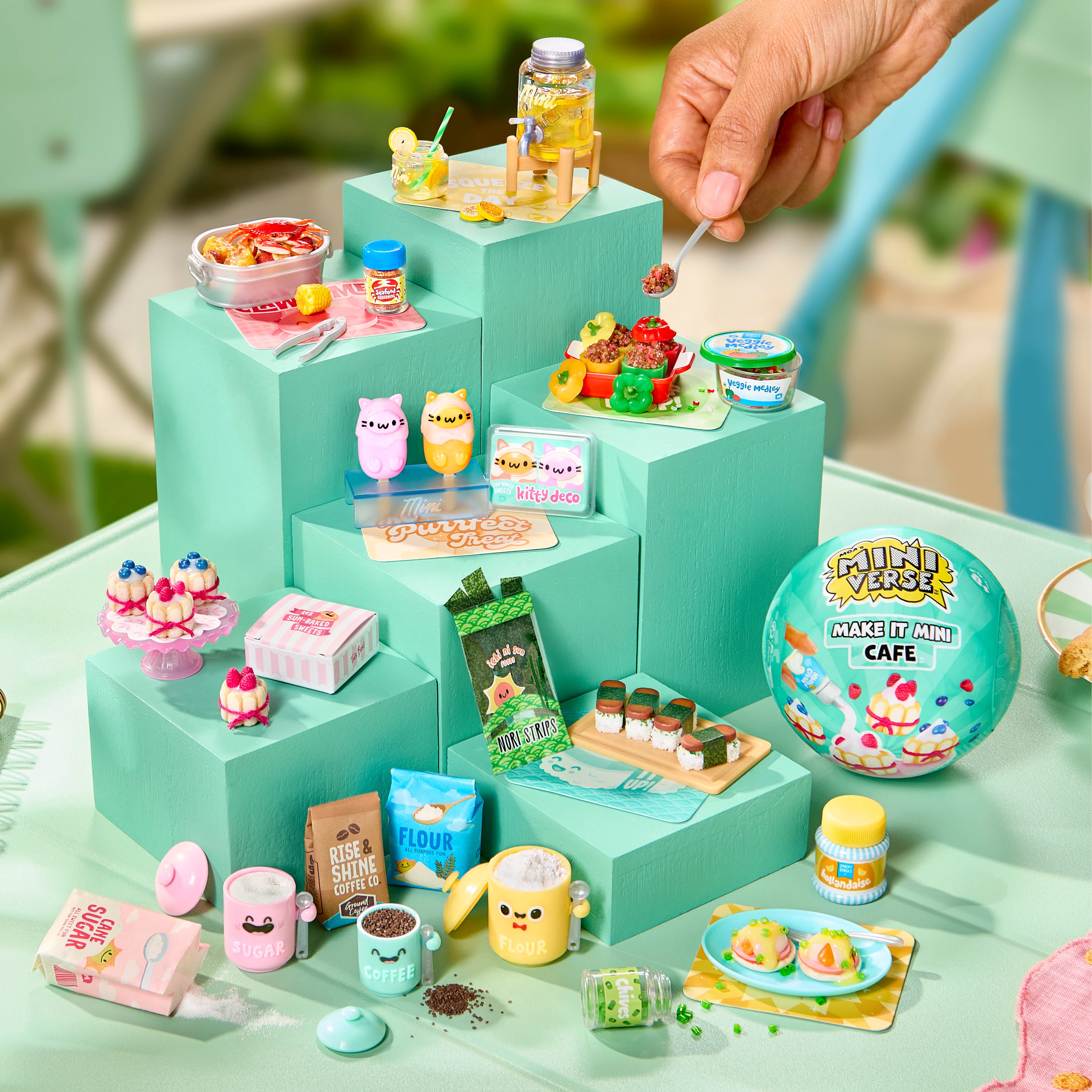 MGA's Miniverse Make It Mini Cafe Series 7 Mini Collectibles, Mystery Blind Packaging, Resin Play, Replica Food, Not Edible, Collectors, 8+