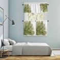 thumbnail image 5 of Sage Green Gold Kitchen Curtains Sets for Windows 24 Inch Length, Aesthetics Flower Boho Watercolor Art Rod Pocket Window Treatments Tier Curtains and Valances Set for Bedroom/Bathroom, 5 of 8