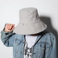 thumbnail image 4 of SikaFu Hat Girl Spring And Summer New Cotton, Linen Fisherman Hat Lady Pure Color Large Eaves Outdoor Sunscreen Hats, 4 of 9