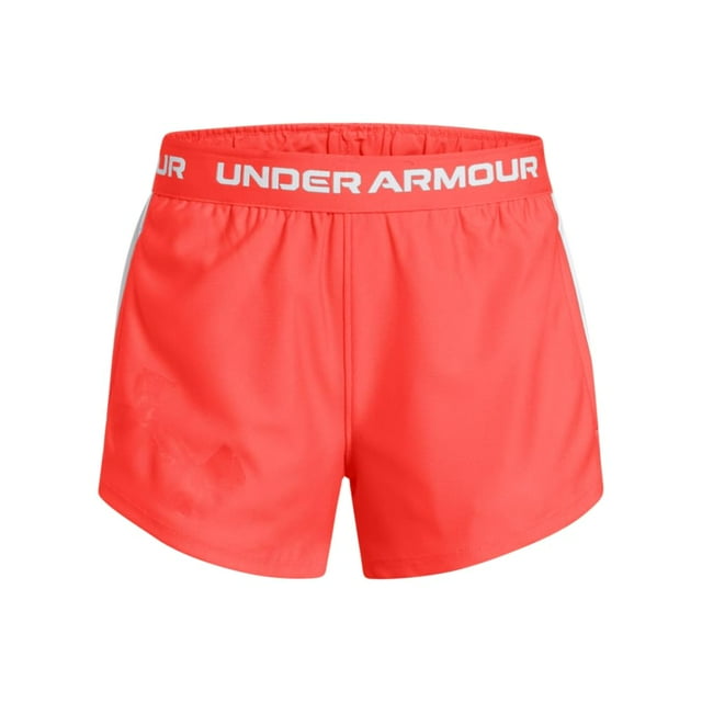 Pantalones cortos Under Armour Tech Play Up Fire para niñas, blanco/blanco