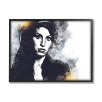 Stupell Industries Amy Winehouse Modern Portrait Bold Eyes Abstract Pattern, 30 x 24, Design by Birch&Ink
