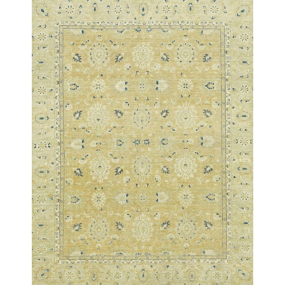 Ahgly Company Machine Washable Indoor Rectangle Abstract Brown Gold Area Rugs, 2' x 4'
