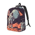 thumbnail image 2 of Daiia Astronaut With American Flag Vintage Canvas Backpack for Men and Women ,Hiking Backpack,Travel Laptop Bag for School,Large Capacity Backpack-Medium, 2 of 8