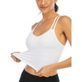 thumbnail image 5 of SHCKE Cross Back Sport Bras For Women Longline Workout Bras Strappy Back Wirefree Yoga Camisole Crop Top, 5 of 6