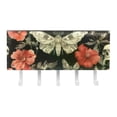 thumbnail image 2 of PhooArto Key Holder for Wall Decorative with 5 Key Hooks, Skull Hawk Moth Flower Pattern Holders Wall Mount Organizer with Mail Key Rack, Self Adhesive, 2 of 7