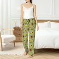 thumbnail image 4 of Pofeuu Sage Green With Sunflowers Print Women's Fashion Pajama Pants with Pockets Comfy Drawstring Sleep Lounge Bottoms-, 4 of 6