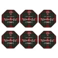 thumbnail image 2 of Pofeuu Wonderful Time Christmas Print Leather Coasters Set of 6, Round Cups Mugs Mat Pad for Home Kitchen Heat Resistant Drink Coasters,Octagon, 2 of 7