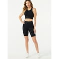thumbnail image 6 of Sofia Active by Sofia Vergara Women's Seamless High Waisted Animal Print Bike Shorts, 6 of 6