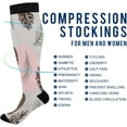 thumbnail image 4 of FREEAMG 1 Pairs Pine Cones and Pine Leaves Compression Socks for Women Men Knee High Stocking for Running,Athletic,Medical, 4 of 7