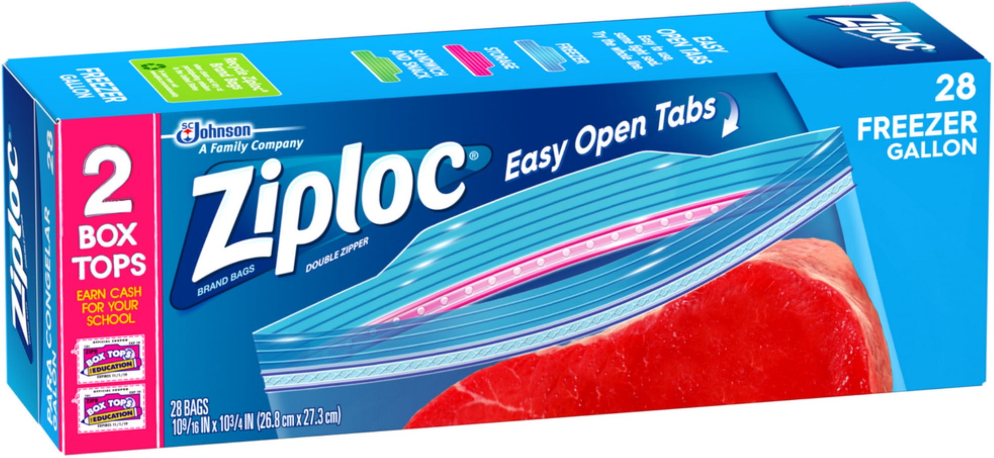 Ziploc® Freezer Bag Gallon 28 CT, Pack of 2
