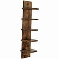 thumbnail image 2 of Estantería de Pared de Madera de 5 Niveles para Almacenamiento de Pequeños Accesorios Multifuncionales. Instalación Rápida. Medidas: 18,3 X 14 X 78 Cm Marrón, 2 of 9