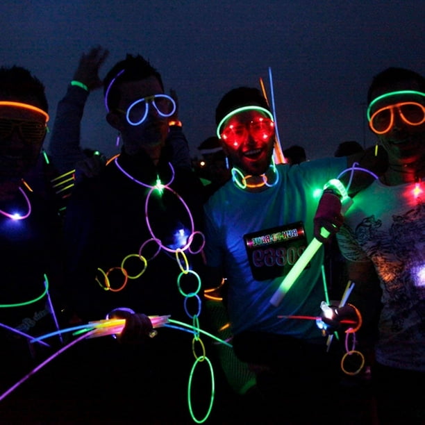 Glow Sticks Bulk 50ct Glow Eyeglasses, Glow In The Dark Rave Party